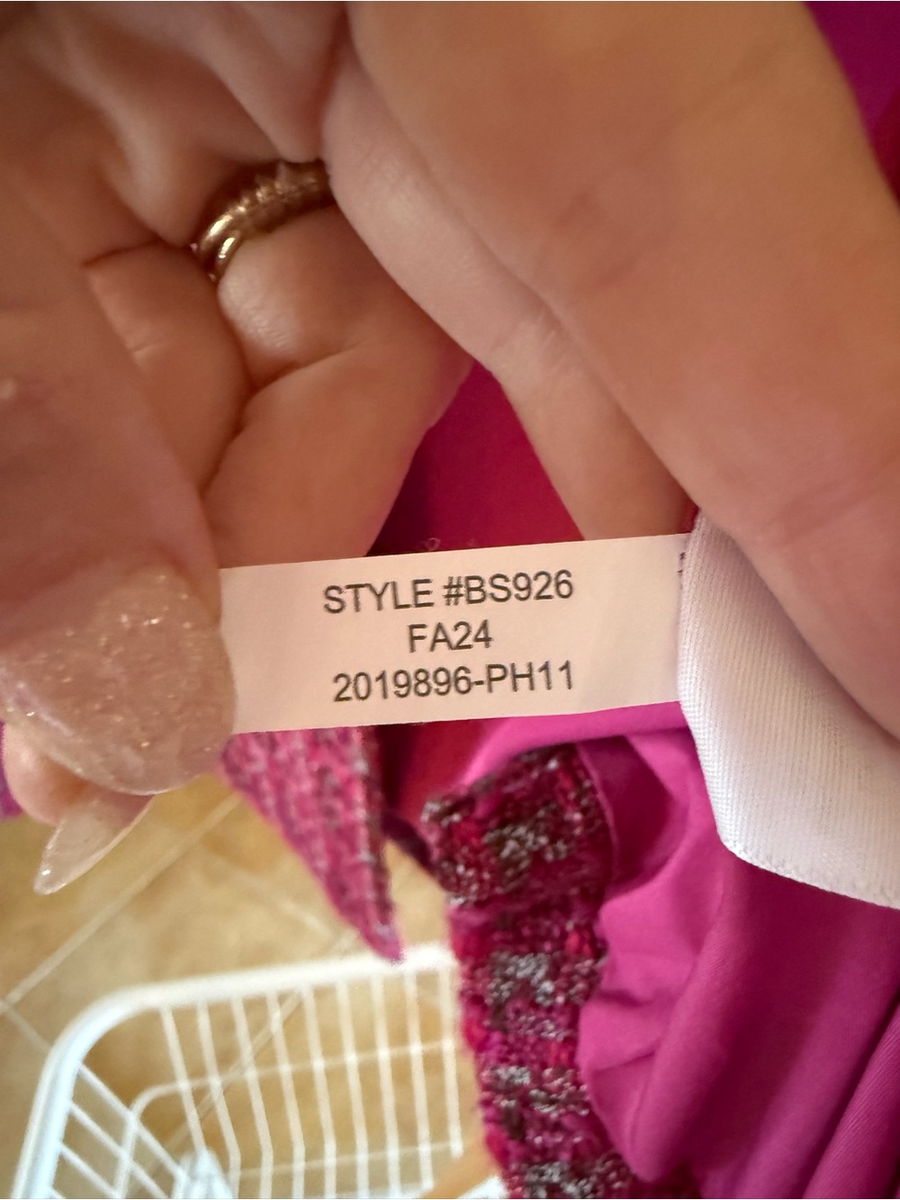 J. Crew Fuchsia Tweed Button-Front Blazer - Picture 5 of 6